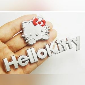 COPY - New Hello Kitty car or laptop emblem with adhesive back.  SHIPPING AVAIL…